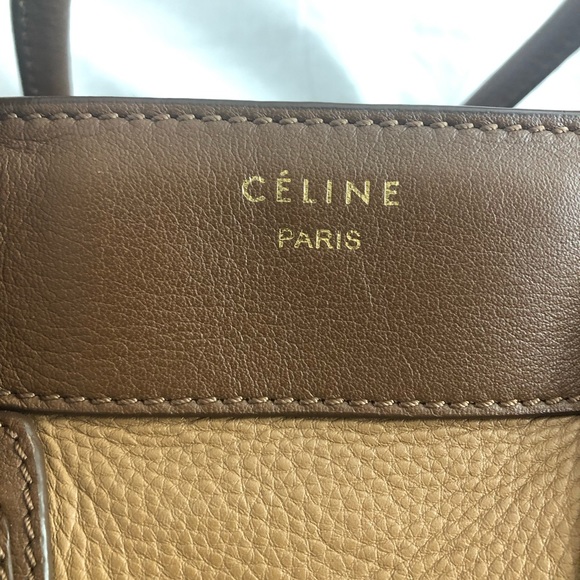 Celine Nano Lugagge Tote in Brown and Orange - Picture 4 of 8